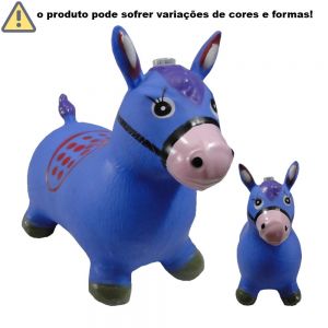 Cavalinho Inflável Pula-pula Azul - Unitoys