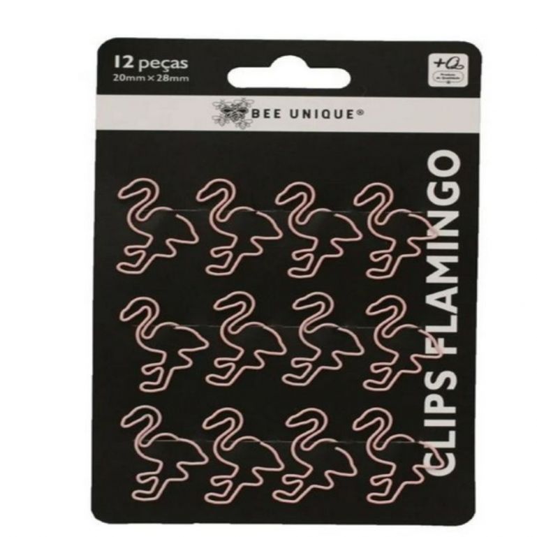 Clips Flamingo 20mmx28mm 12 Unidades Colorido - +q