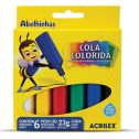 Cola Colorida 6 Cores 23g Cada - Acrilex 
