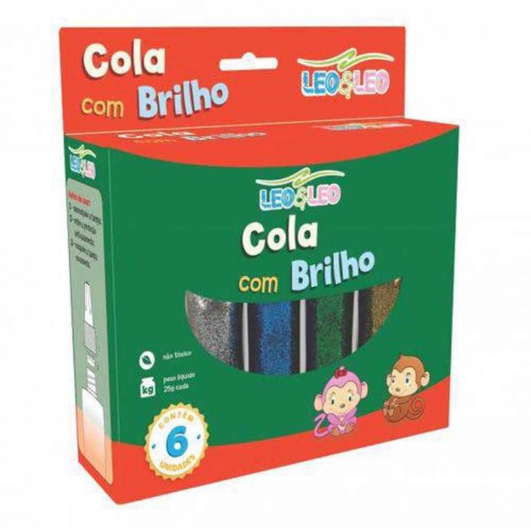 Cola Glíter 6 Cores - Léo e Léo