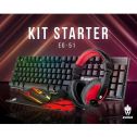 Kit Gamer Starter Teclado Mouse Iluminado Headphone Mousepad