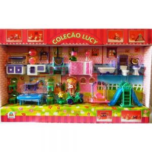Brinquedo Infantil Coleção Boneca Lucy Completo Braskit