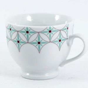 Conjunto de Porcelana Casambiente  Jogo Com 6 Xicaras de Chá 6 Pires