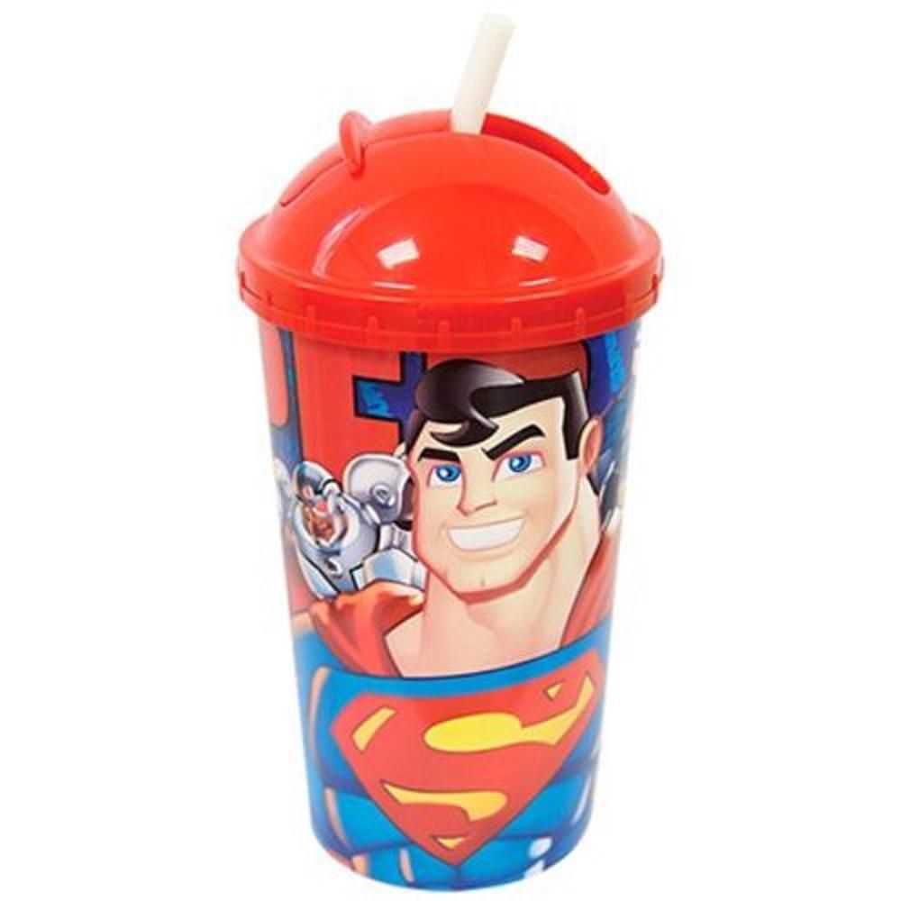 Copo de Plástico Superman Retrátil 600ml - Art Brink