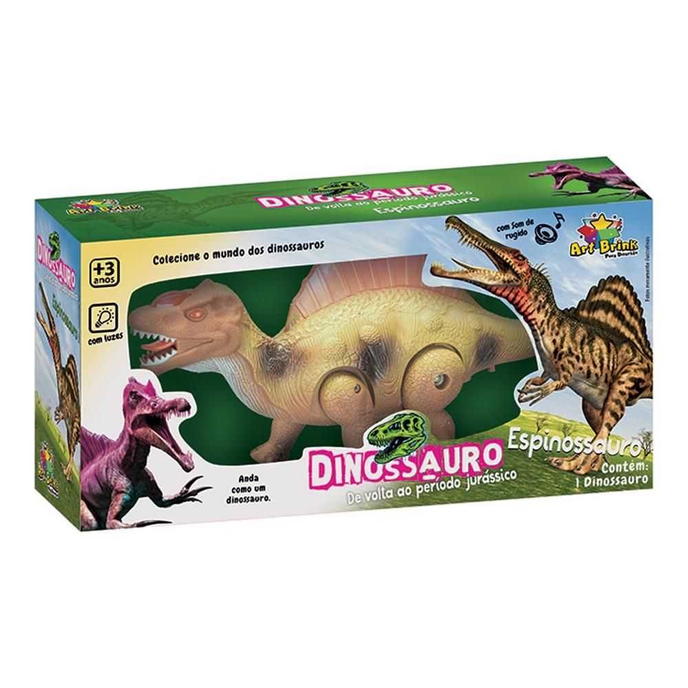Dinossauro Espinossauro C/som e Luz 14cm - Art Brink