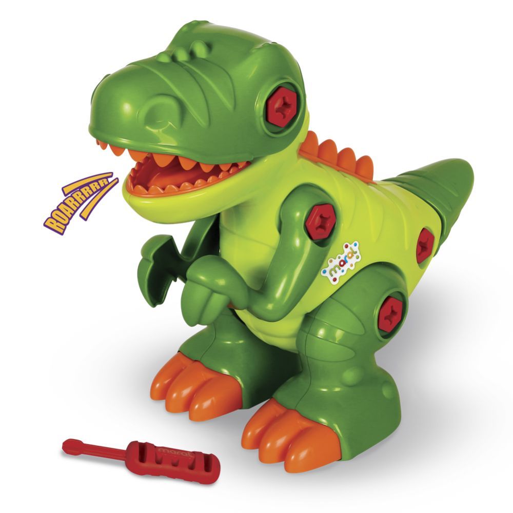 Brinquedo Dinossauro T-rex Com Som Maral Na Sacola Com Chave e Parafuso