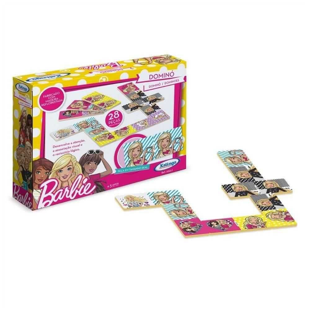 Domino Barbie 28 Peças - Xalingo