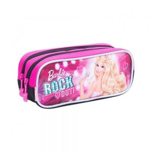 Estojo Escolar Barbie Rock N Royals Rosa 2 Ziper 064352 08 Sestini