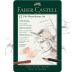 Conjunto Monocromático Faber Castell Pitt Estojo de Lata Com 12 Peças