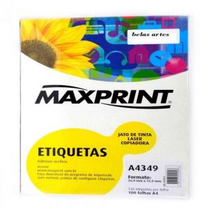 Etiqueta Ink-jet/laser A4349 26x15 Mm Pacote Com 100 Folhas Com 126 Etiquetas Por Folha - Maxprint