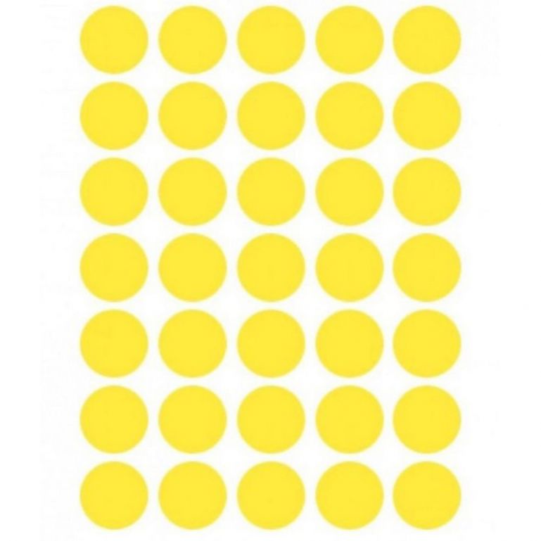 Etiqueta Redonda Multiuso Amarelo Fluor Tp19 210 Etiquetas - Maxprin