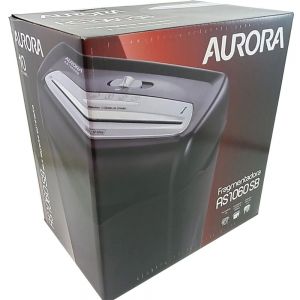 Fragmentadora Aurora Corte Em Tiras 6mm 10 Folhas Cartão Grampo Pequeno Cesto Com 13,2l 110v As1060sb