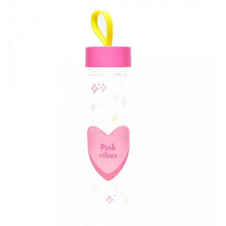 Garrafa Plástica Pink Vibes - Leoarte