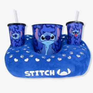 Kit Almofada Com 2 Copos e Balde de Pipoca Disney Stitch - Zonacriativa