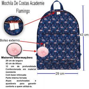 Kit Mochila + Estojo Academie Flamingo - Tilibra