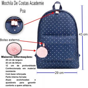 Kit Mochila + Estojo Universitario Academie Poa -tilibra