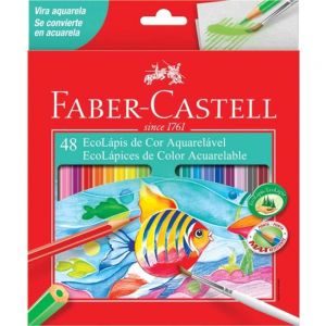 Lápis de Cor 48 Cores Longo Aquarelável - Faber-castell