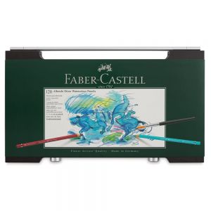 Lápis de Cor Faber Castell Albrecht Dürer Aquarelável Estojo de Madeira Com 120 Cores