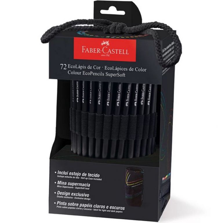 Lápis de Cor Estojo de Tecido Supersoft 72 Cores - Faber-castell