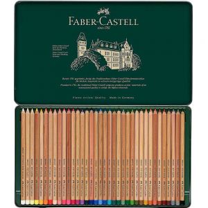 Lápis de Cor Pitt Pastel Seco 112136 Estojo Com 36 Cores Profissional Faber Castell