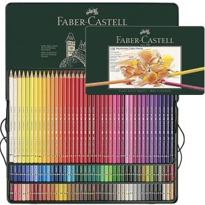 Lápis de Cor Faber-castell Polychromos 110011 Estojo de Metal Com 120 Cores 