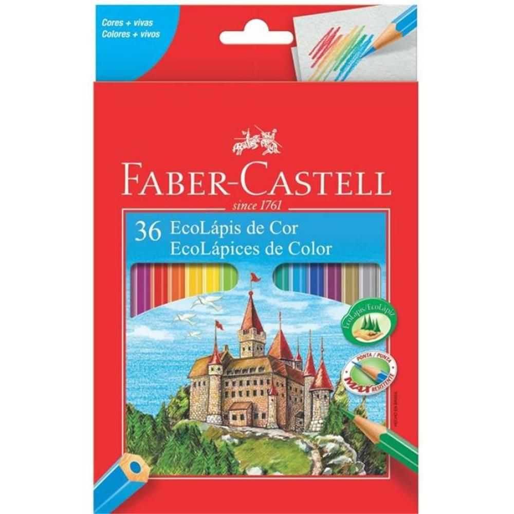 Lápis de Cor Sextavado 36 Cores - Faber Castell