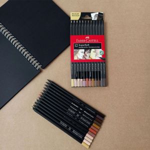 Lápis de Cor Faber Castell Supersoft Cores Tons de Pele Conjunto Com 12 Cores