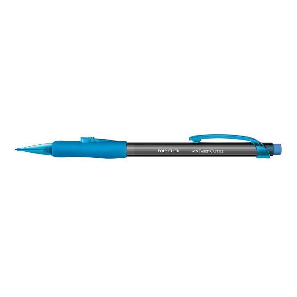 Lapiseira 0.7mm Poly Click Azul - Faber Castell