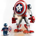 Lego Avengers Vingadores Armadura Robô do Capitão América 121 Peças - 76168 