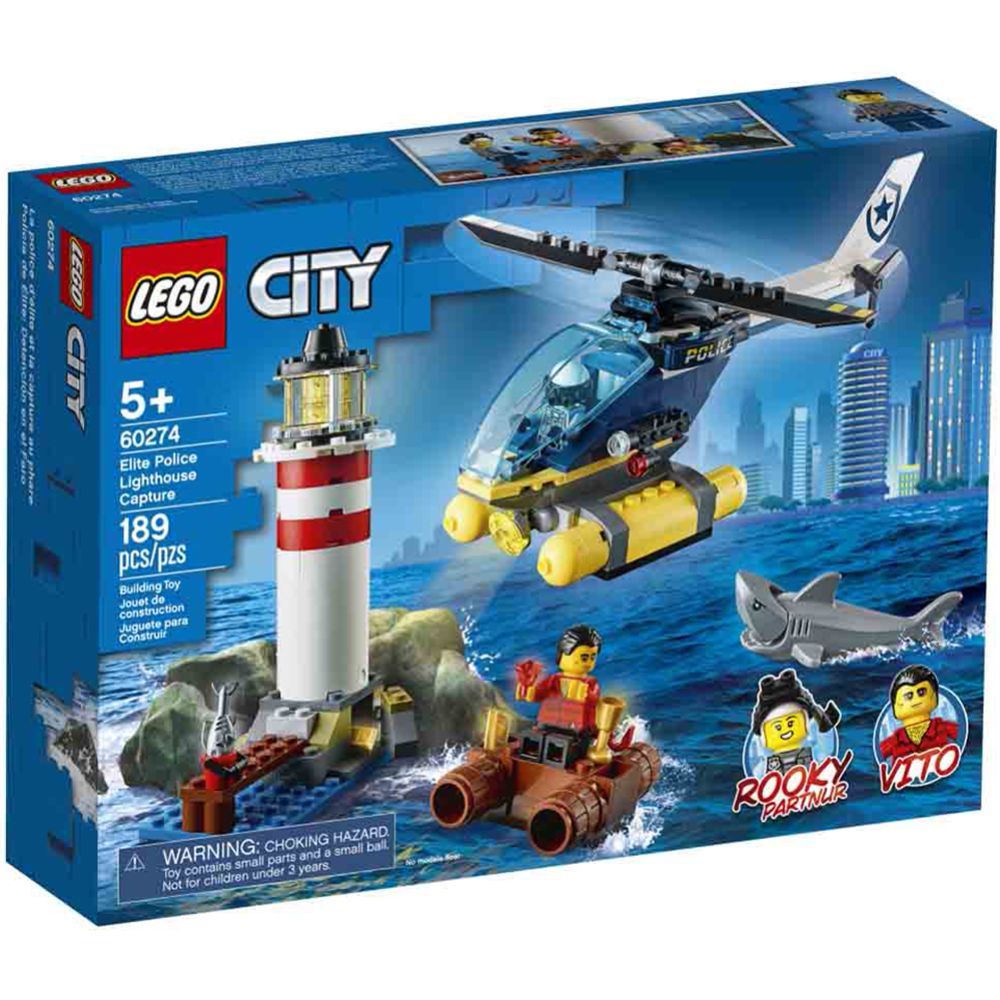Lego City Policia de Elite Captura No Farol 189 Pecas - Lego