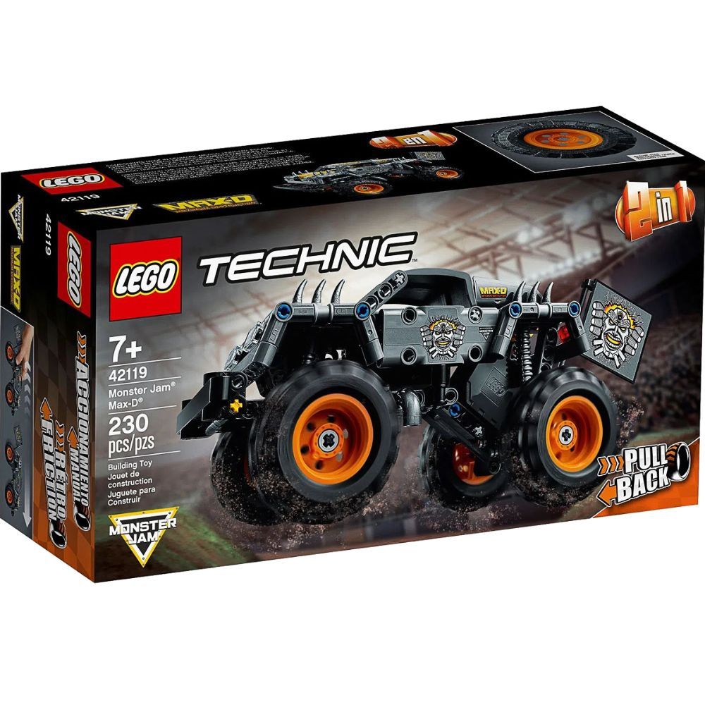 Lego Technic 2 Em 1 Monster Jam Max-d 230 Peças - 42119 