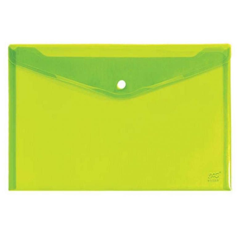 Malote Plástico Com Botão Verde 653pp-vd - Dac