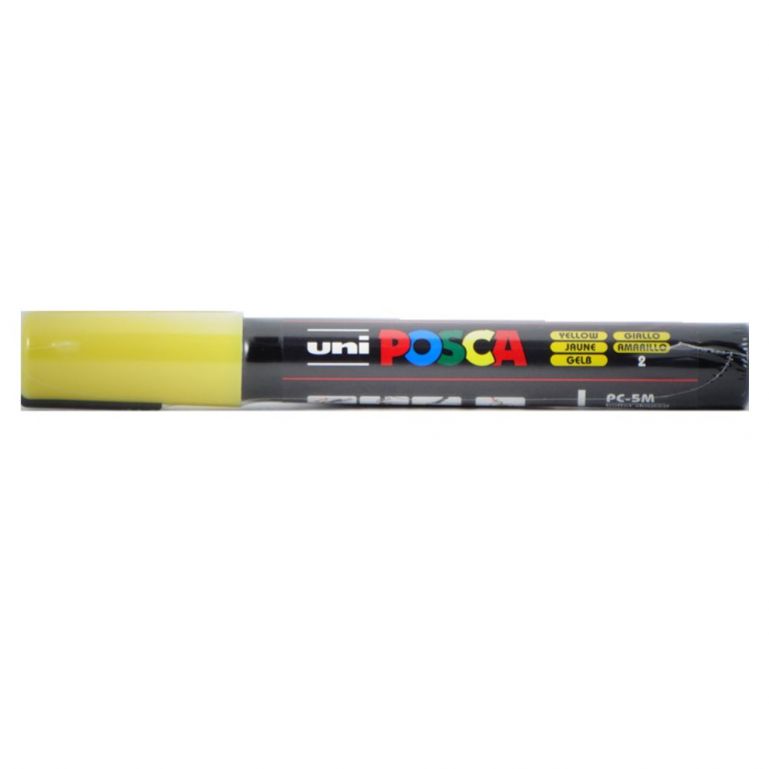 Marcador Posca 1.8-2.5 Mm Amarelo Pc-5m - Uni-ball