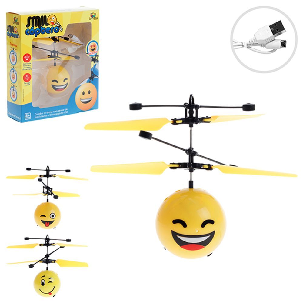 Mini Helicoptero Infantil Smile Sensor Artbrink