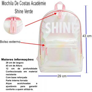 Mochila de Costas Académie Shine Rosa -tilibra