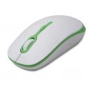 Mouse Óptico Soft Branco/verde 1200dpi - Maxprint