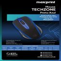 Mouse Usb Techzone Preto/azul 6013911 Maxprint