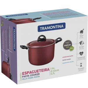 Panela Espagueteira Loreto Tramontina Antiaderente Com 5,7l