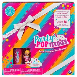 Playset Poppers Party Pop Teenies Festa Surpresa Box Animal Hayden - Sunny