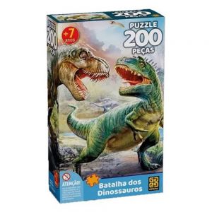 Quebra Cabeça 200 Peças Batalha dos Dinossauros - Grow