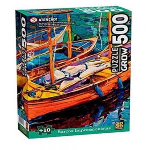 Quebra Cabeça 500 Peças Barcos Impressionistas - Grow
