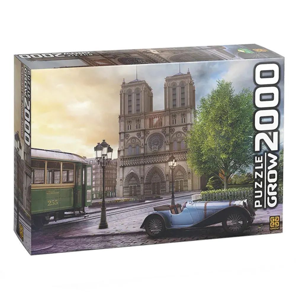 Quebra Cabeça Catedral Notre-dame Puzzle 2000 Peças - Grow