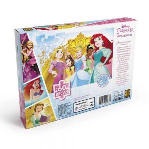Quebra-Cabeça 60 Peças Princesas Disney 02163 - Grow - Happily Brinquedos