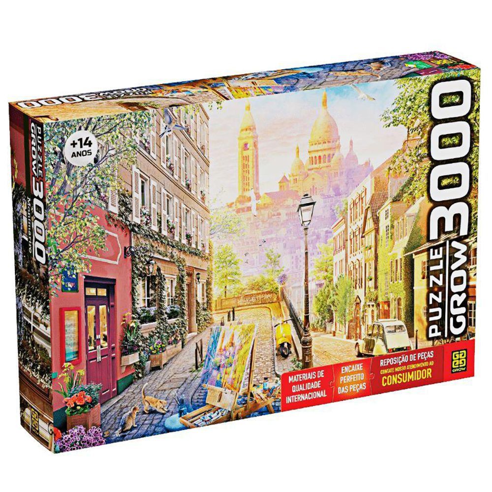 Quebra Cabeça Puzzle 3000 Peças Montmartre Grow