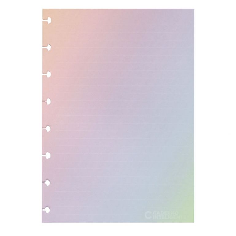 Refil Pautado Rainbow Caderno Inteligente 120g A5 30 Folhas 
