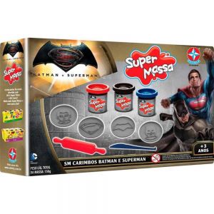 Super Massa Carimbo Batman e Superman - Estrela