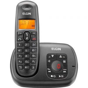 Telefone Sem Fio Preto Tsf 700se Com Secretaria Eletrônica e Identificador de Chamada - Elgin
