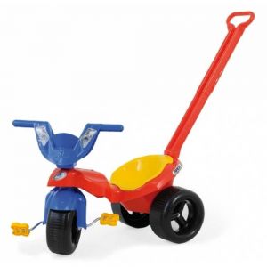 Triciclo Infantil Com Empurador Race Porta Objetos- Xalingo